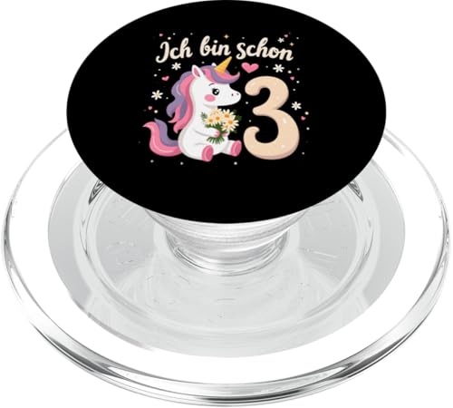 Zauberhaftes Einhorn Design für 3. Geburtstag Mädchen PopSockets PopGrip für MagSafe Zauberhaftes Einhorn Design für 3. Geburtstag Mädchen PopSockets PopGrip für MagSafe von Magischer Einhorn Kindergeburtstag Regenbogen