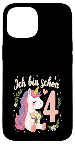 Zauberhaftes Einhorn Design für 4. Geburtstag Mädchen Hülle für iPhone 15 Zauberhaftes Einhorn Design für 4. Geburtstag Mädchen Hülle für iPhone 15 von Magischer Einhorn Kindergeburtstag Regenbogen