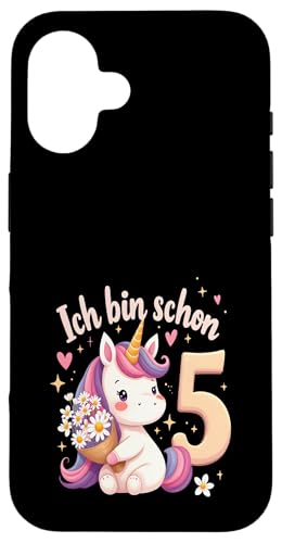 Zauberhaftes Einhorn Design für 5. Geburtstag Mädchen Hülle für iPhone 16 Zauberhaftes Einhorn Design für 5. Geburtstag Mädchen Hülle für iPhone 16 von Magischer Einhorn Kindergeburtstag Regenbogen