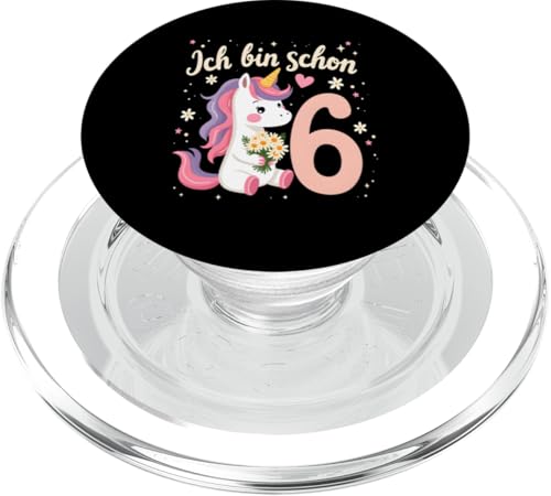 Zauberhaftes Einhorn Design für 6. Geburtstag Mädchen PopSockets PopGrip für MagSafe von Magischer Einhorn Kindergeburtstag Regenbogen