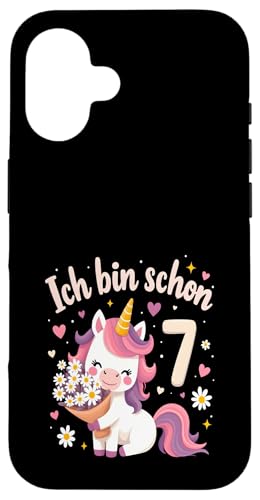 Zauberhaftes Einhorn Design für 7. Geburtstag Mädchen Hülle für iPhone 16 Zauberhaftes Einhorn Design für 7. Geburtstag Mädchen Hülle für iPhone 16 von Magischer Einhorn Kindergeburtstag Regenbogen