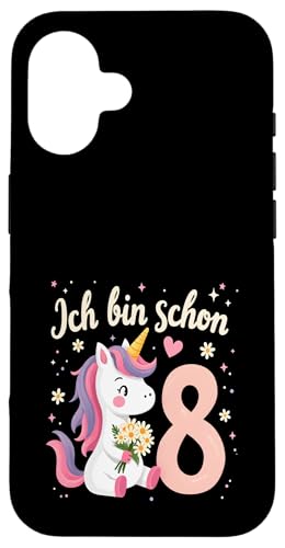 Zauberhaftes Einhorn Design für 8. Geburtstag Mädchen Hülle für iPhone 16 Zauberhaftes Einhorn Design für 8. Geburtstag Mädchen Hülle für iPhone 16 von Magischer Einhorn Kindergeburtstag Regenbogen