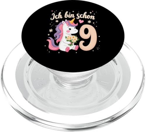 Zauberhaftes Einhorn Design für 9. Geburtstag Mädchen PopSockets PopGrip für MagSafe Zauberhaftes Einhorn Design für 9. Geburtstag Mädchen PopSockets PopGrip für MagSafe von Magischer Einhorn Kindergeburtstag Regenbogen