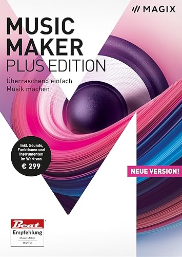 MAGIX Music Maker – 2018 Plus Edition – Musik produzieren, aufnehmen und mixen [Download] von Magix