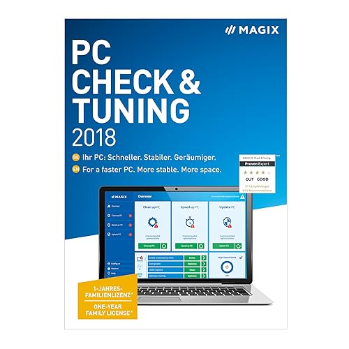 MAGIX PC Check & Tuning – Version 2018 – Macht Ihren PC: Schneller. Stabiler. Geräumiger. [Download] von Magix