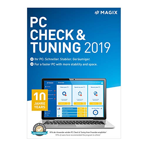 MAGIX PC Check & Tuning – Version 2019 – Macht Ihren PC: Schneller. Stabiler. Geräumiger. | Standard | PC | PC Aktivierungscode per Email von Magix