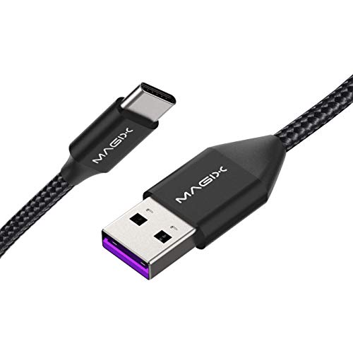 MAGIX USB C Ladekabel 5A, Schnelllade-QC 3.0, sehr Beständig, Datenübertragung 480 Mbit/s USB-A 2.0 zu USB-C, für USB-Typ C Geräte (schwarz) (100 cm) von Magix