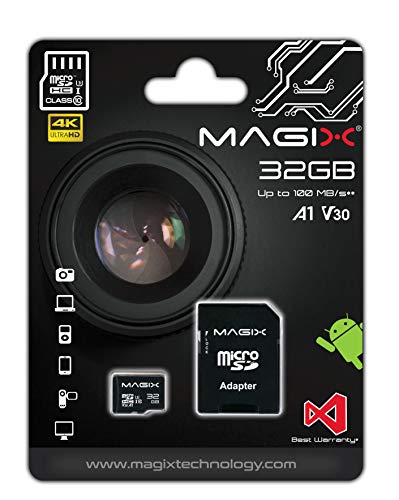 Magix MicroSD Speicherkarte 4K Series Klasse10 V30 + SD Adapter bis zu 100 MB/s (32GB) 4K_Variation von Magix