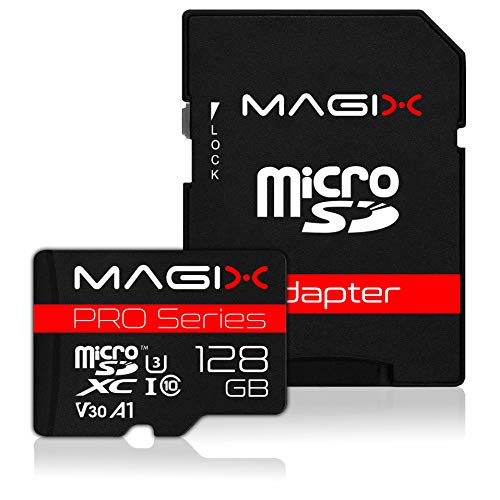 Magix MicroSD Speicherkarte PRO Series Klasse10 V30 + SD Adapter bis zu 95 MB/s (128GB) von Magix