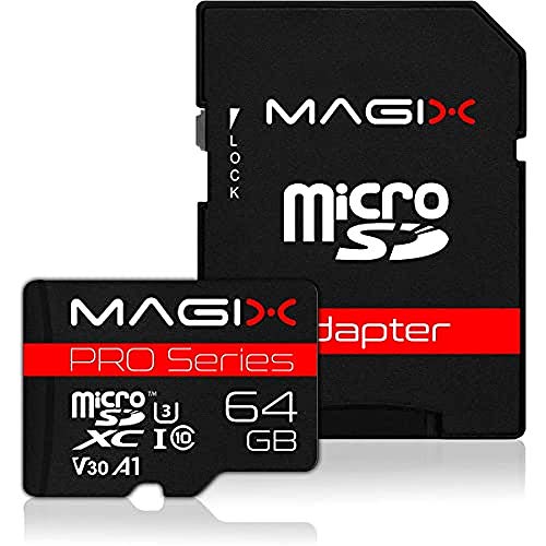 Magix MicroSD Speicherkarte PRO Series Klasse10 V30 + SD Adapter bis zu 95 MB/s (64GB) von Magix