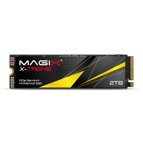 Magix SSD 2TB M.2 Gen4x4 PCIe X-Treme, Lese-/Schreibgeschwindigkeit bis zu 7200/6800 MB/s, NVMe 3D NAND von Magix