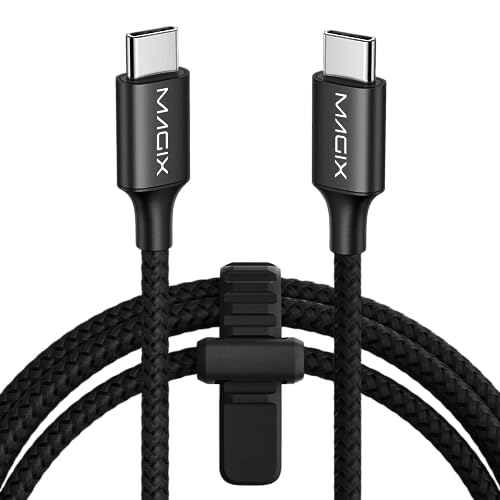 Magix USB-C-Kabel 60W 1m Schwarz, PD-Schnellladung 3.0 3 A, Datensynchronisationsgeschwindigkeit 480MB/s, kompatibelmitmacBook Pro/Air, iPad Pro 2021/Air 5, Galaxy S23/S22 Ultra, Pixel 7 6 von Magix