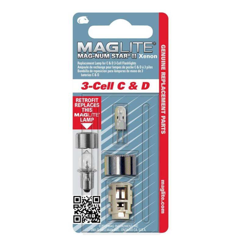 Maglite MagnumStarII Ersatz-Glühlampe Xenon für3 C- und D-Cell Taschenlampe von Maglite