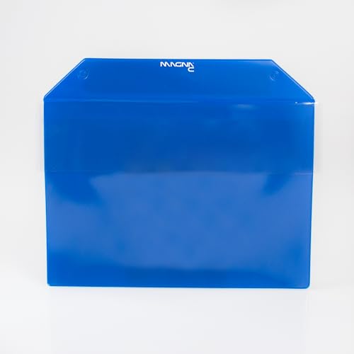 Magna-C® Magnettasche mit Regenklappe und starkem Magnetband | 217x155mm | DIN A5 | Ideal zur Dokumentenaufbewahrung (Blau) von Magna-C