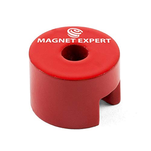 Alnico - Knopfmagnet Für Hochtemperatur - und Außenanwendungen - 19mm Durchmesser x 12,7mm Dickes C/W 5mm Dia Zentralloch - 1,8kg Zug - Pack von 4 von Magnet Expert