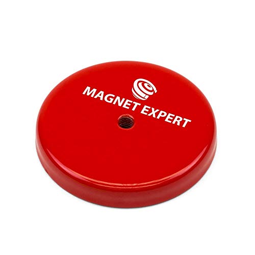 Ferrit - Limpet - Topf - Magnet C/W M6 Gewindeloch Für Halbvermanente Anwendungen - 66mm Durchmesser x 11mm Dicke - 25kg Zug - Pack von 4 von Magnet Expert