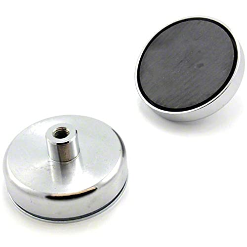 Ferrit - Topf - Magnet Für Diy -, Engineering -, Herstellungs -, Hängen - und Halteanwendungen - 80mm Durchmesser x 32mm Groß x M10 Gewinde - 60kg Zug von first4magnets