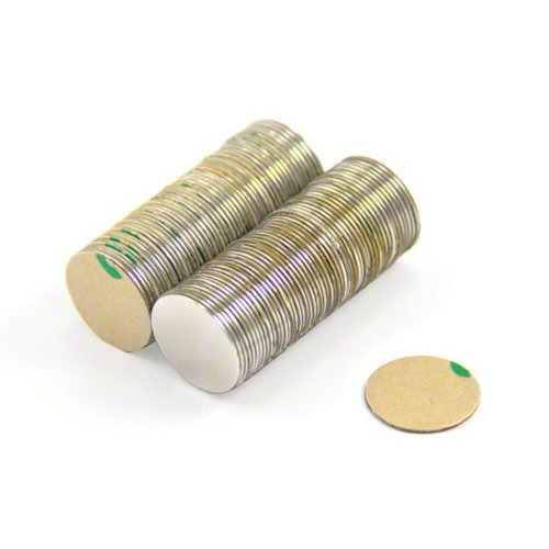 Klebstoff N42 Neodym - Magnet Für Kunst, Handwerk, Modellherstellung, Diy, Hobbys - 15mm Durchmesser x 0,5mm Dicke - 0,28kg Zug - Süd - 100 Packung von 100 von first4magnets
