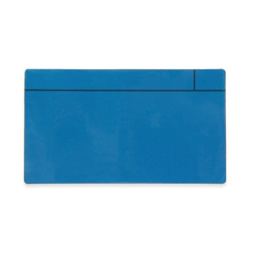 Magflex® Großer Magnetschriftenmagnet Mit Glänzend Blau Trocken - Wipe - Oberfläche zum Erstellen von Entfernbarem - 140mm x 80mm x 0,85mm - Pack von 100 von Magnet Expert
