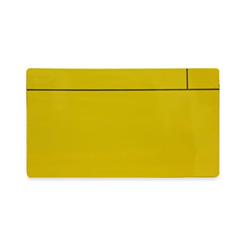 Magflex® Großer Magnetschriftenmagnet Mit Glänzender Gelbe Trockener Wipe - Oberfläche zum Erstellen von Entfernbarem - 140mm x 80mmx 0,85mm - Packung von 5 von first4magnets