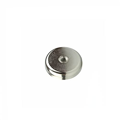 N42 Neodym Pot - Magnet Mit M8 - Innenfaden zum Halten, Hängen und Anzeigen von Gegenständen - 48mm Durchmesser - 96kg Zug - Pack von 1 von first4magnets