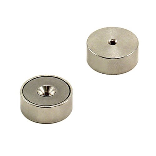 Samarium Cobalt Pot - Magnet Mit M4 - Gewinde Für Motoren, Elektromotoren, Turbomaschinen und Sensoren - 25mm Durchmesser x 10mm Dick - 16,7kg Zug - Pack von 4 von first4magnets