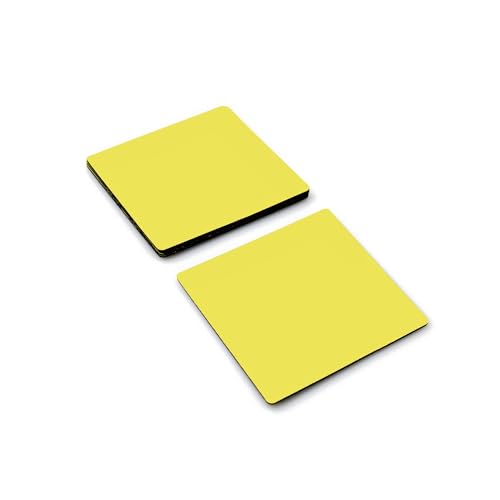 Magflex Flexible Gloss Yellow Dry - Wipe Magnetic Shee zum Erstellen von Scrumboards, Entfernbar - 75mm x 75mm - Pack von 5 von first4magnets