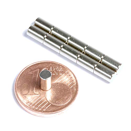 10x Neodym Magnet Mini Für Magnettafel Pinnwand Kühlschrank Starker Stab Magnete - Whiteboard Zylinder Stabmagnet 3mm x 5mm - N45 Stark von Magnet-Kauf