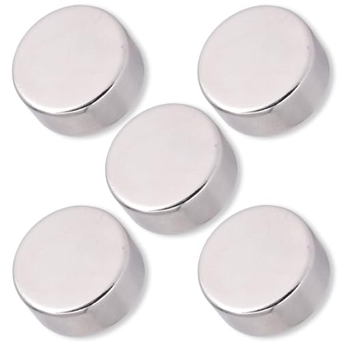 [5 Stück] Neodym Magnet N52 Scheibe 20x9mm - Super Flache 13KG Stark Magnetscheibe 20mm Durchmesser - Neodym Magnete Runde Scheiben von Magnet-Kauf