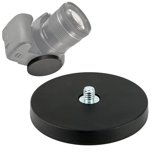 Neodym Magnet Gummiert - Magnetische Halterung mit 1/4 Zoll Gewinde - Kamerahalterung Kamera Mount für Actioncam DSLR GoPro oder Studio Lampen (66mm - 22 KG, 1 Stück) von Magnet-Kauf
