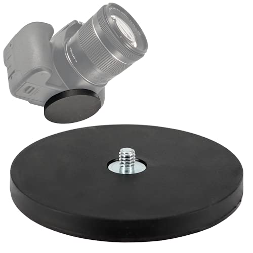 Neodym Magnet Gummiert - Magnetische Halterung mit 1/4 Zoll Gewinde - Kamerahalterung Kamera Mount für Actioncam DSLR GoPro oder Studio Lampen (88mm - 55KG, 1 Stück) von Magnet-Kauf
