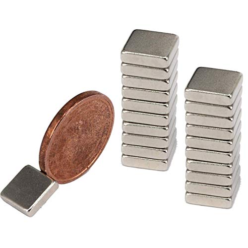 Neodym Magnet Mini 7x7x2mm Quader Für Magnettafel Pinnwand Kühlschrank Starker Magnetquader Plättchen - Whiteboard Quadermagnet 7mm x 7mm x 2mm - 1Kg Stark (20) von Magnet-Kauf