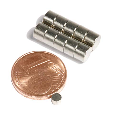 Neodym Magnet Mini Für Magnettafel Pinnwand Kühlschrank Starker Scheiben Magnete - Whiteboard Flach Rund 3mm x 2mm - N45 Magnetscheibe (10) von Magnet-Kauf