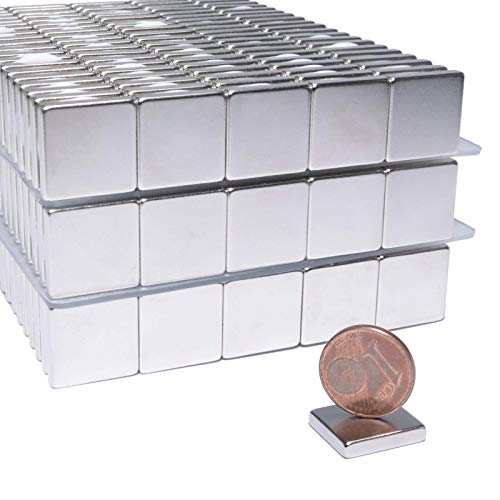 Neodym Magnet Mini Magnete 15x15x3mm Quader Für Magnettafel Pinnwand Kühlschrank Starker Bastelmagnete Magnetquader 3,5 KG Stark Dünn - Whiteboard Quadermagnet 15mm x 15mm x 3mm [20 Stück] von Magnet-Kauf