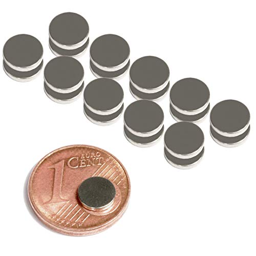 Neodym Magnet N52 6x1mm Für Magnettafel Pinnwand Kühlschrank Starker Scheiben Magnete - Whiteboard Flach Rund 6mm x 1mm - Magnetscheibe (20) von Magnet-Kauf