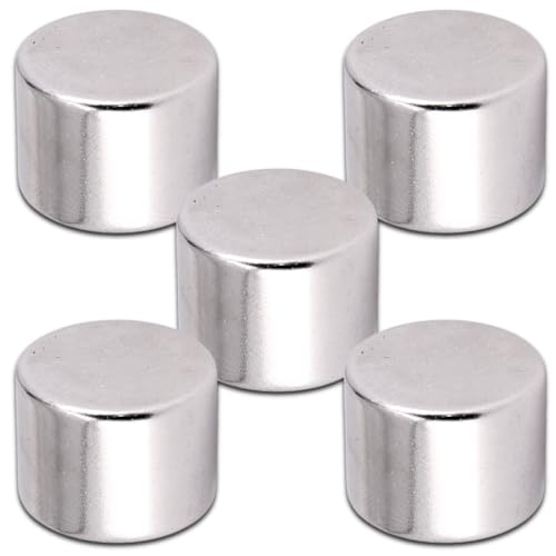Neodym Magnet N52 Scheibe 20x15mm - 16KG Super Stark Magnetscheibe 20mm Durchmesser x 15mm- Neodym Magnete Runde Scheiben [5 Stück] von Magnet-Kauf