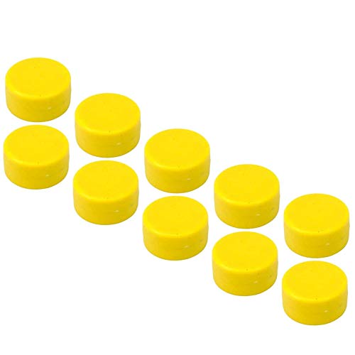 Neodym Magnet Scheiben Gummiert - Pinnwand Magnetscheiben - Wasserfest 12x6mm 3,5KG Stark - Gummi Magnete für den Außenbereich Wasserdicht - Scheibenmagnet Whiteboard Magnettafel [10 Stück] (Gelb) von Magnet-Kauf