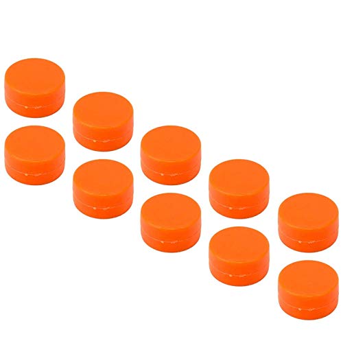 Neodym Magnet Scheiben Gummiert - Pinnwand Magnetscheiben - Wasserfest 12x6mm 3,5KG Stark - Gummi Magnete für den Außenbereich Wasserdicht - Scheibenmagnet Whiteboard Magnettafel [10 Stück] (Orange) von Magnet-Kauf