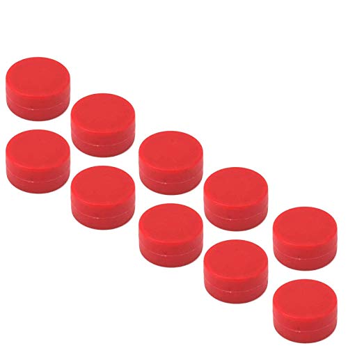 Neodym Magnet Scheiben Gummiert - Pinnwand Magnetscheiben - Wasserfest 12x6mm 3,5KG Stark - Gummi Magnete für den Außenbereich Wasserdicht - Scheibenmagnet Whiteboard Magnettafel [10 Stück] (Rot) von Magnet-Kauf