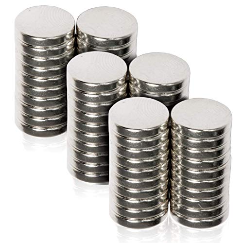 Neodym Magnete 10x2 mm 60 Stück Mini Magnete Extrem Stark 2KG Haftkraft 10mm x 2mm Magnetscheiben Rund Flach von Magnet-Kauf