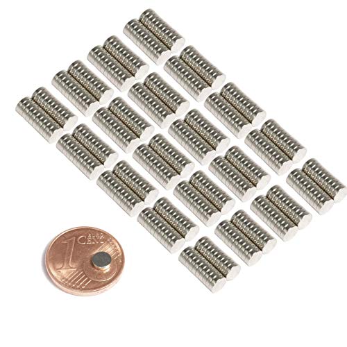 Neodym Magnete 250 Stück N45 Dauermagnet 4mm x 1mm Scheiben Magnet Mini Flach Permanentmagnet Bastelmagnete Haftmagnete Extrem Stark von Magnet-Kauf