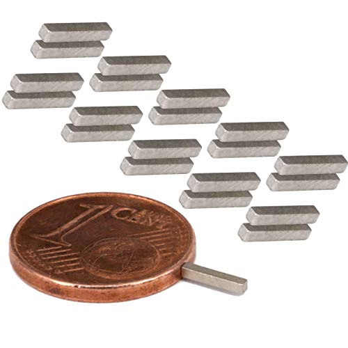 Neodym Magnete Extra Stark Quader 1x1x6mm - Stabmagnet Magnetquader - Mini Neodym Magnet 1mm - Quadermagnet 1 x 1 x 6mm - N52 Stark Neodym-Magnete [20 Stück] von Magnet-Kauf