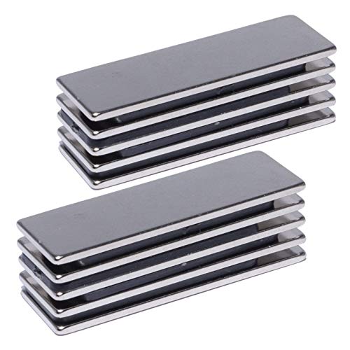 Neodym Magnete Extra Stark Quader 30x10x1mm - 4 Kg Powermagnet - Neodym Magnet 30mm - Quadermagnet 30 x 10 x 1 mm - N52 Stark Neodym-Magnete (10 Stück) von Magnet-Kauf