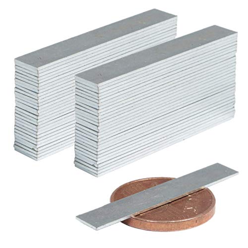 Neodym Magnete Extra Stark Quader 30x5x0,5mm - Powermagnet - Neodym Magnet 30mm - Quadermagnet 30 x 5 x 0,5 mm - N52 Stark Neodym-Magnete [50 Stück] von Magnet-Kauf