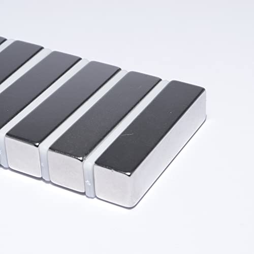 Neodym Magnete Extra Stark Quader 40x10x10mm - 17 Kg Powermagnet - Neodym Magnet 40mm - Quadermagnet 40 x 10 x 10 mm - N52 Stark Neodym-Magnete (10 Stück) von Magnet-Kauf