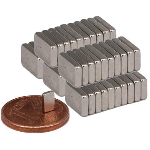 Neodym Magnete Extra Stark Quader 5x3x2mm - Stabmagnet Magnetquader - Mini Neodym Magnet 5mm - Quadermagnet 5 x 3 x 2mm - Stark Neodym-Magnete (50) von Magnet-Kauf