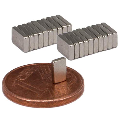 Neodym Magnete Extra Stark Quader 5x3x2mm - Stabmagnet Magnetquader - Mini Neodym Magnet 5mm - Quadermagnet 5 x 3 x 2mm - Stark Neodym-Magnete [20 Stück] von Magnet-Kauf