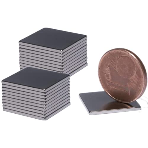 Neodym Magnete Mini Magnet 15x15x1mm Quader Für Magnettafel Pinnwand Kühlschrank Starker Bastelmagnete Magnetquader Stark Dünn - Whiteboard Quadermagnet 15mm x 15mm x 1mm (20) von Magnet-Kauf