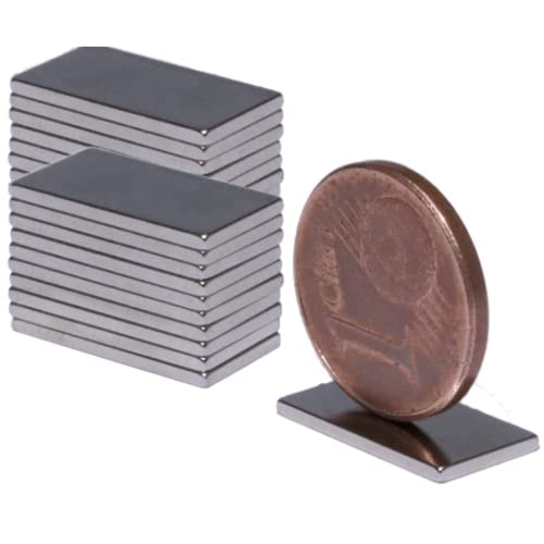 Neodym Magnete Mini Magnet 15x8x1mm Quader Für Magnettafel Pinnwand Kühlschrank Starker Magnetquader - Whiteboard Quadermagnet 15mm x 8mm x 1mm - 1,3 Kg Stark [20 Stück] von Magnet-Kauf