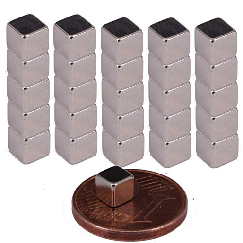 Neodym Magnete Mini Magnet 4x4x4mm Würfel Quader Für Magnettafel Pinnwand Kühlschrank Starker Magnetquader - Whiteboard Quadermagnet 4mm Magnet Würfelmagnet Cube [100 Stück] von Magnet-Kauf